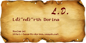 Lénárth Dorina névjegykártya