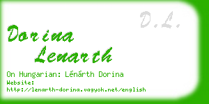 dorina lenarth business card